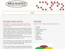 Tablet Screenshot of megaplast.co.za